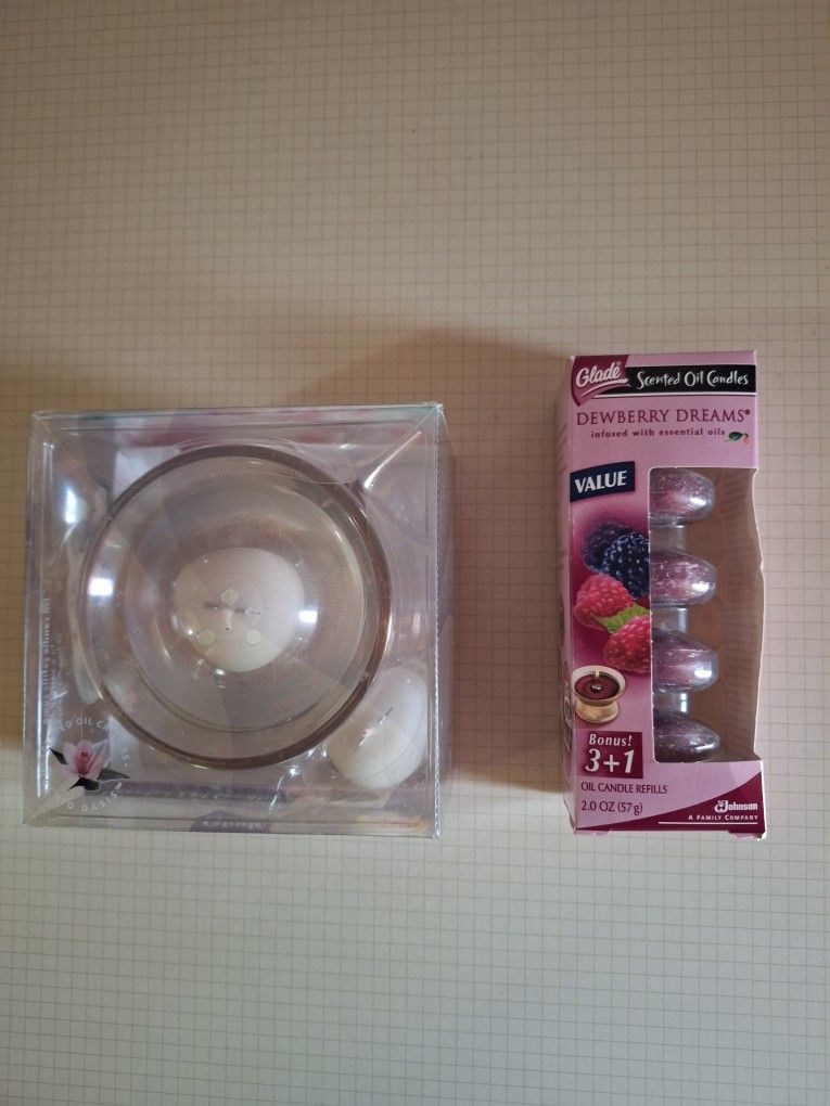 Glade Scented Oil Candle Holder and Candles