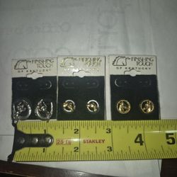 Equestrian Earings Lot Of 3 Sets.