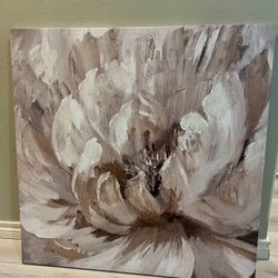 Large Flower Canvas Wall Print