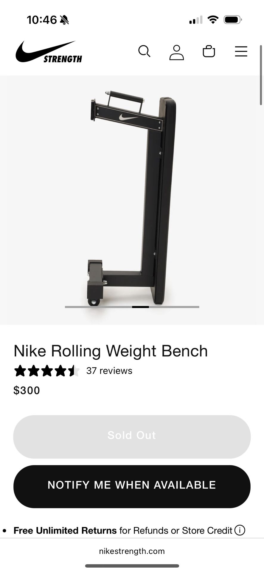 Nike Rolling Weight Bench