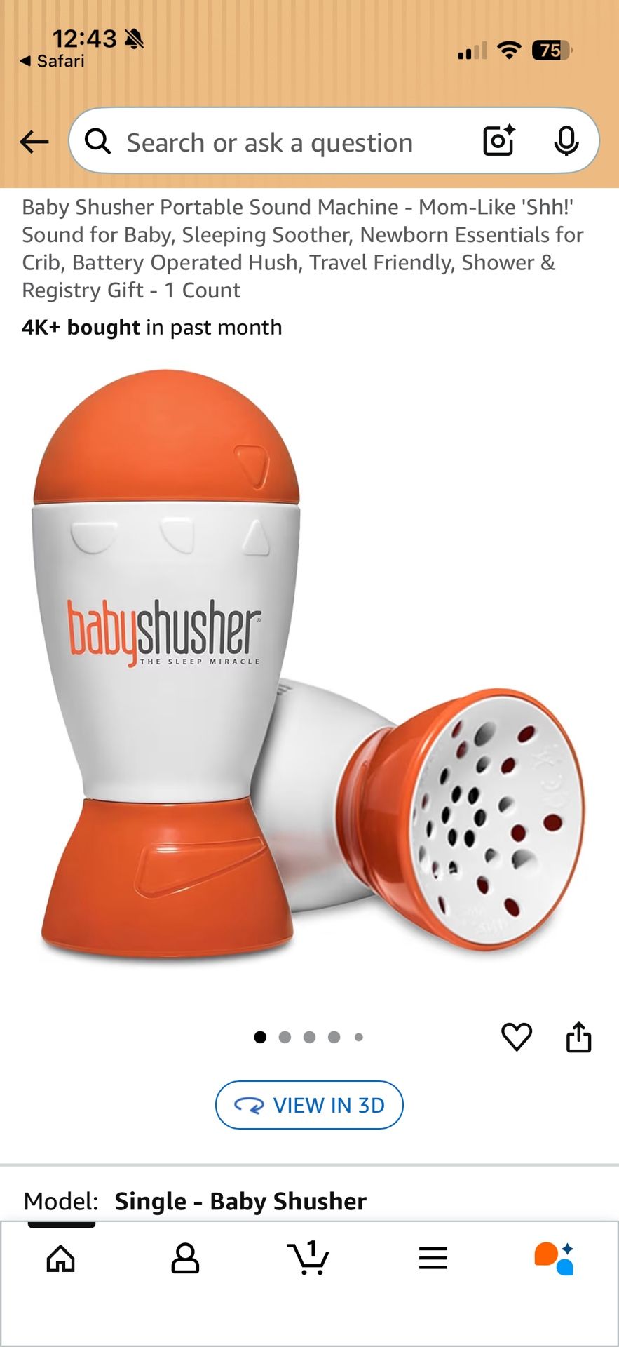 Baby Shusher Portable Sound Machine