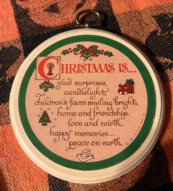 Christmas is…1982 Hallmark Plaque