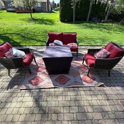 3 Piece Steel Frame Patio  Conversation Set