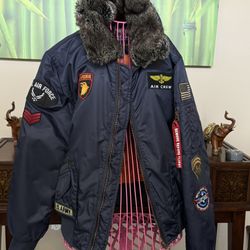 Air Crew Pilot Bomber Jacket - Size L - $100