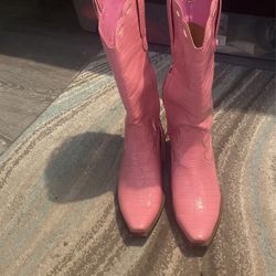 Pink Cowboy Boots Size 10 Women