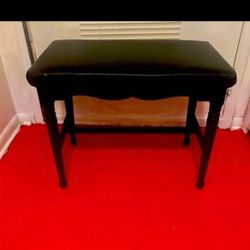 Small Black Vanity Stool 