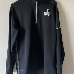 Nike Dri Fit Seattle Seahawks Super Bowl 48 Quarter Pull - Very Nice