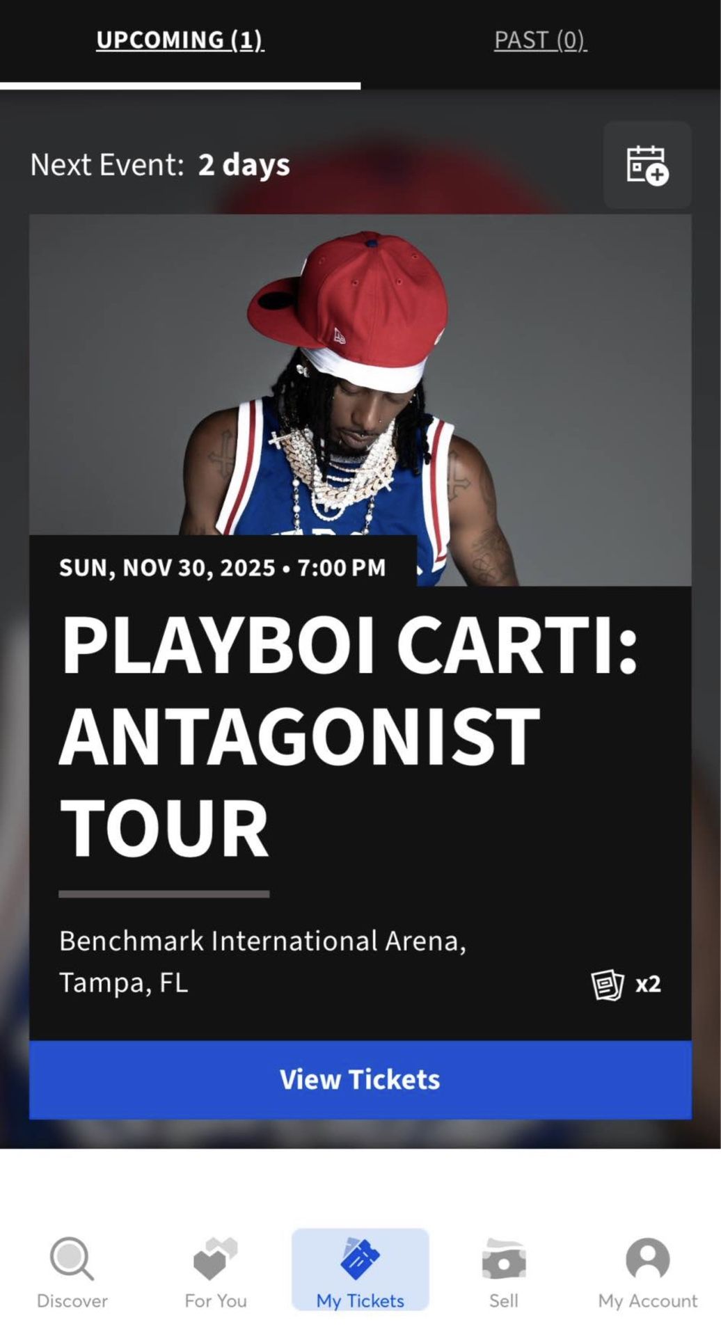 Floor Seat for Antagonist Tour