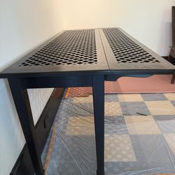 Vintage Black Drop Leaf Console Table