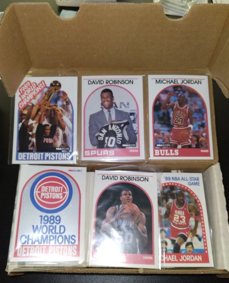 1989 Hoops Basketball 🏀 Set 2 David Robinson Rookie Cards And 2 Michael Jordan Cards 