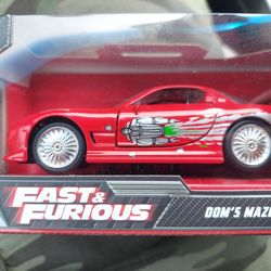 Jada Diecast Dom's Mazda Rx7 1:32 Scale