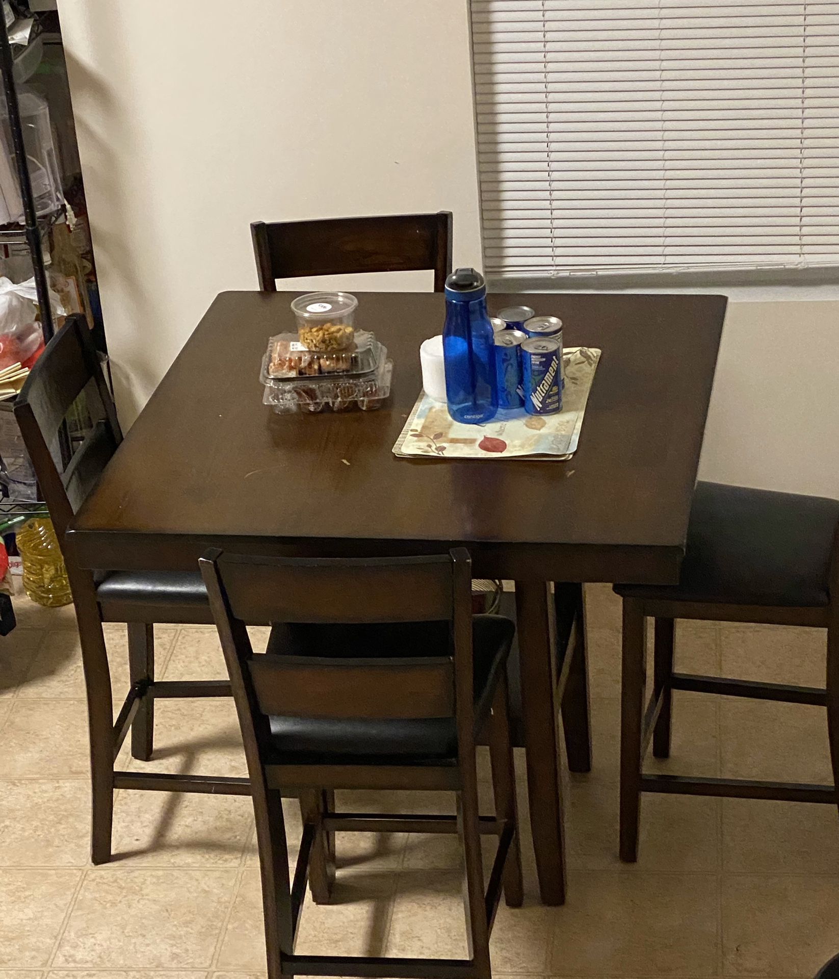 Pub style Dining Table 4 chairs