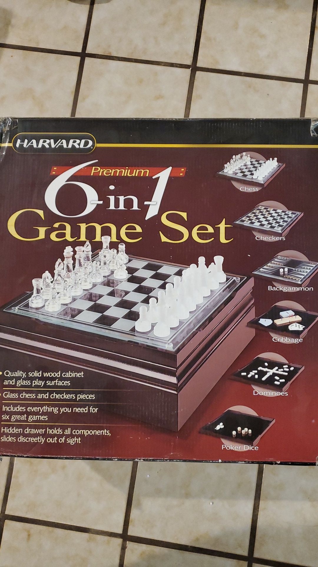 Chess, Checkers, Cribbage, Backgammon