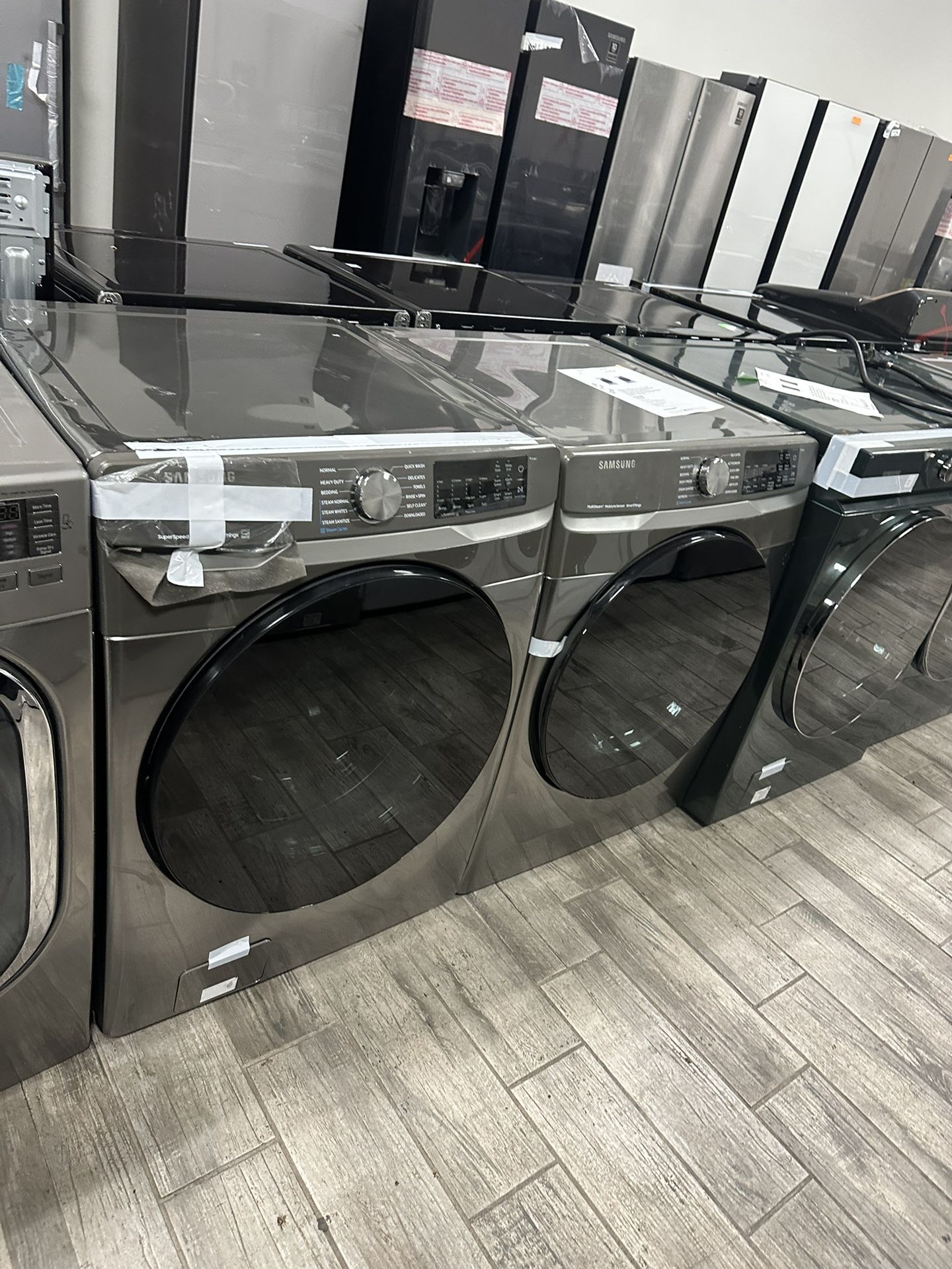 Samsung Stainless Steel New Frontload Washer And Dryer Set Electric XL New