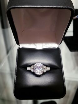 Wedding engagement bridal anniversary cz simulated diamond ring size 7