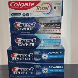 Colgate and Crest Toothpaste Bundle