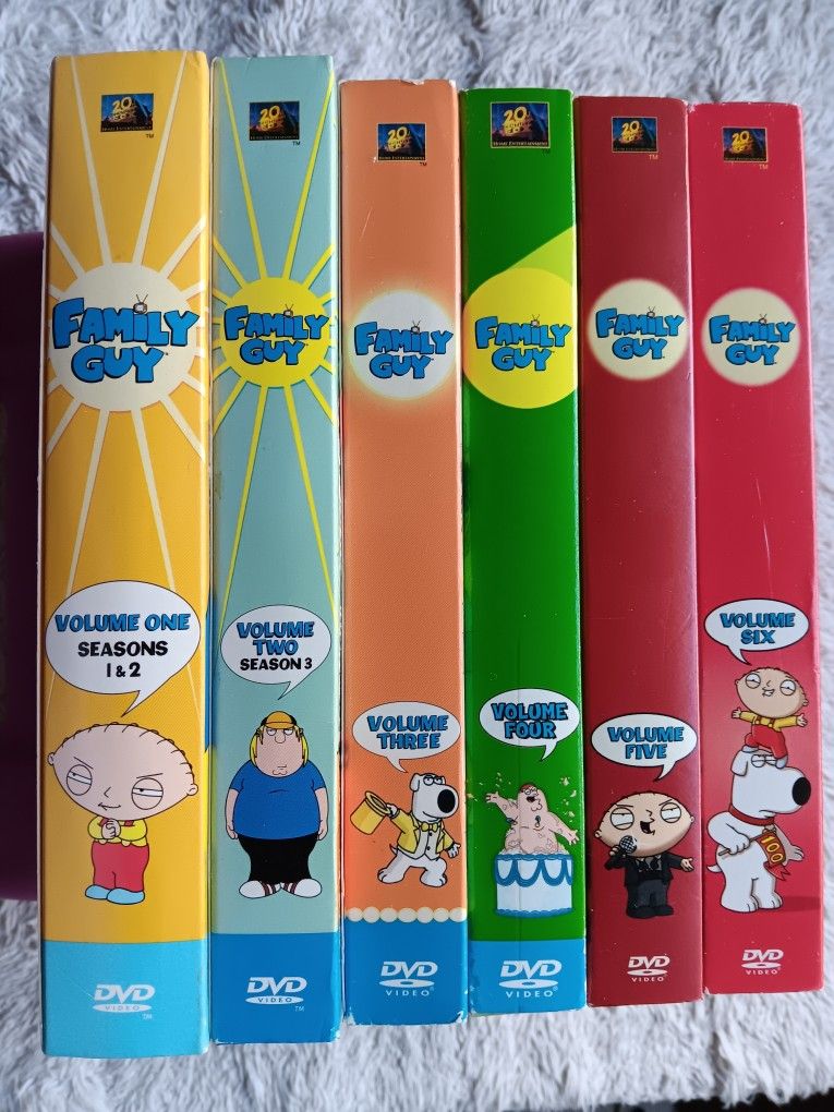 Family Guy DVDs Vol 1-6 Like New