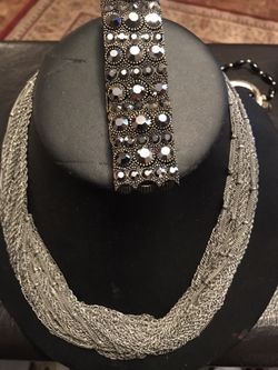Necklace and bracelets -used