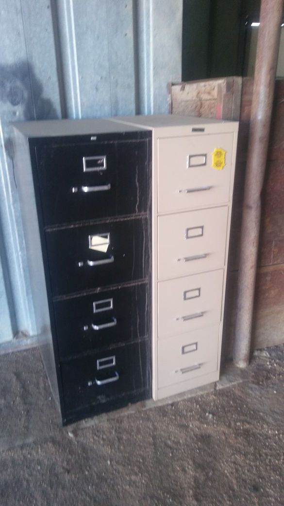 Old metal filing cabinets