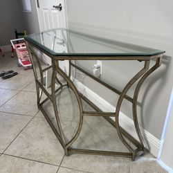 Glass Console Or Foyer Table 