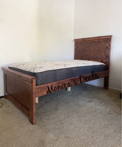 Twin Solid Wood Bed With Mattress $420