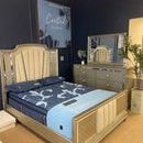 Platinum Cal. King Upholstered Panel Bedroom Sets