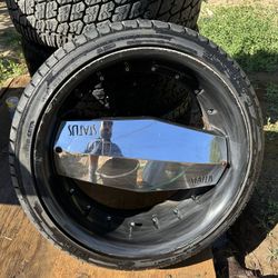 22s  Universal Tires  Come Out Of Honda Ridgline Truck 70 % Tread On Tires 