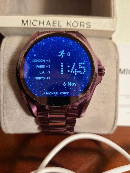 Women's Michael Kors Blue Smartwatch Otrain Michael Kors