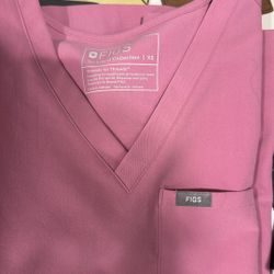 Pink XS Figs jogger Set
