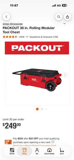 Shop Milwaukee PACKOUT 38 in. Rolling Modular Tool Chest