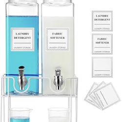 2 Pack Glass Laundry Detergent Dispenser 
