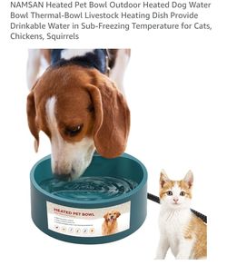 NAMSAN Outdoor Heated Pet Water Bowl