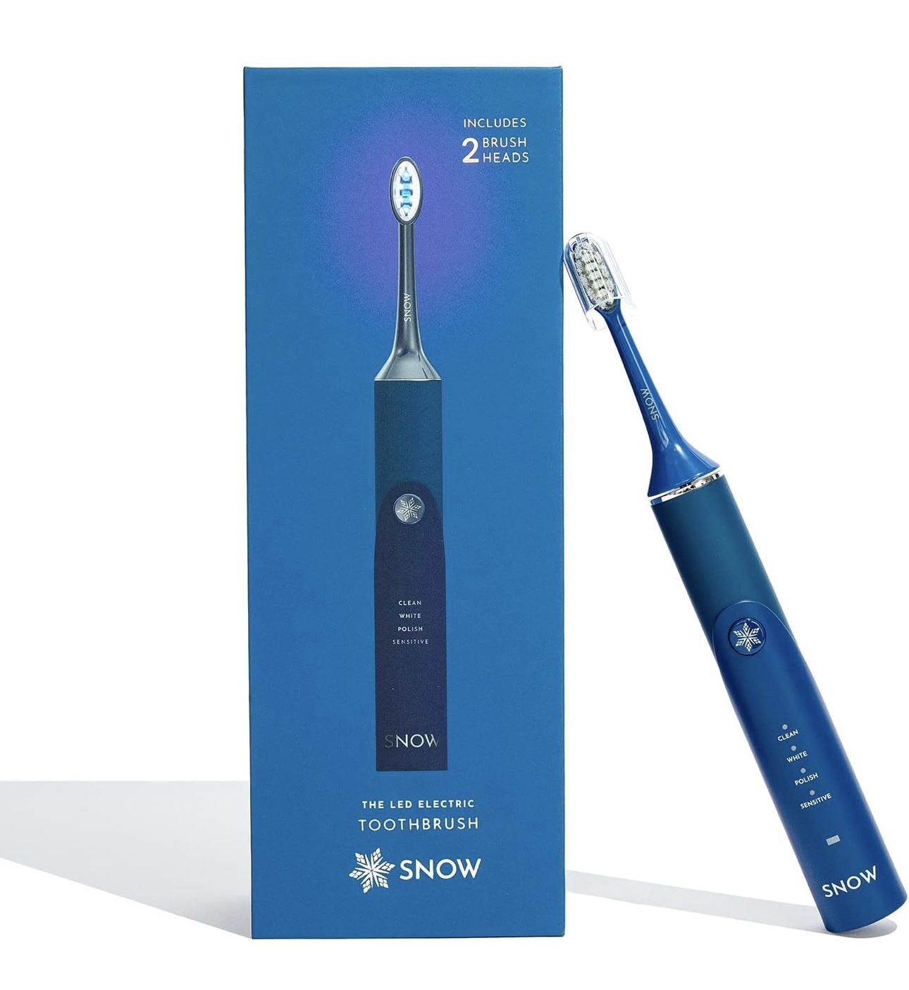 SNOW LED Electric Toothbrush - Rechargeable Electronic Brush for Adults - Sonic Technology w/LED Light Whitening & Cleaning Powered w/Sonic Technology