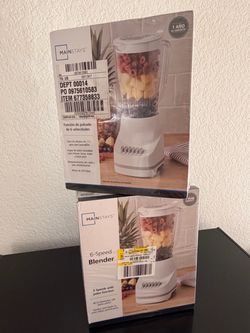 2 New Mainstays White 6-Speed Blenders — $15 Each
