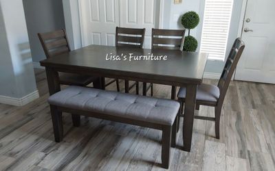 Beautiful gray dining table