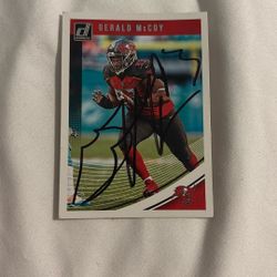 SIGNED GERALD MCCOY BUCCANEERS FOOTBALL CARD