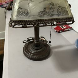Antique bankers lamp