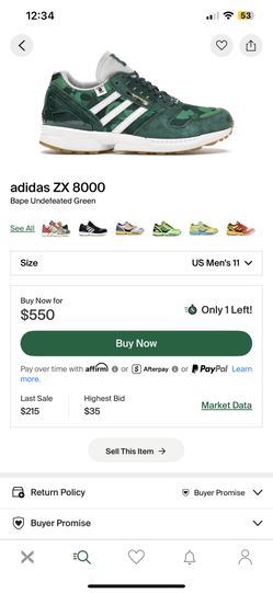 Adidas ZX 8000 Bape Undefeated