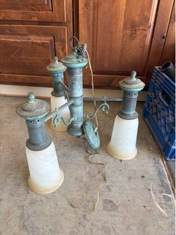 Copper ceiling light fixture