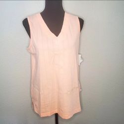 NWT Karen Neuburger Women's Pajamas Pastel Pink V-Neck Sleeveless Size: Medium 