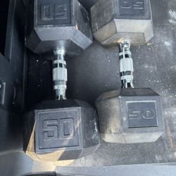 50 Lb Dumbbell Set