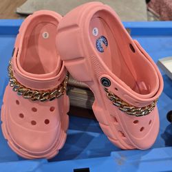Size 6 Pink Platform Clogs