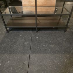 Black Metal + Glass Console Table