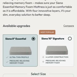 Queen Mattress with Queen Frame 