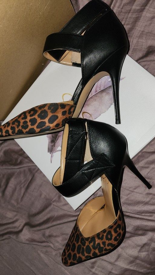 Jessica Simpson Leapord Heels SIZE 10