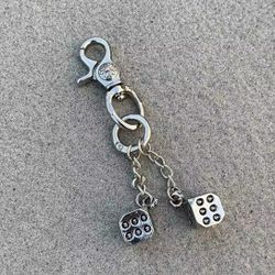 Chrome HEARTS DICE Keychain 