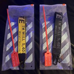 Off-White Lanyards + Zip Tie Tags (Yellow & Black)