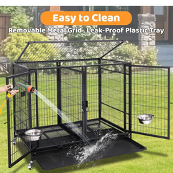 Dog pet cage kennel size 43 with divider and feeding bowls new in box