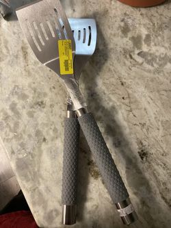 Expert Grill Stainless Steel Spatula with Soft Grip Handle