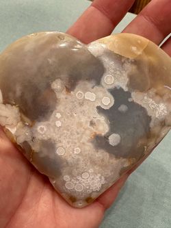 Flower agate heart